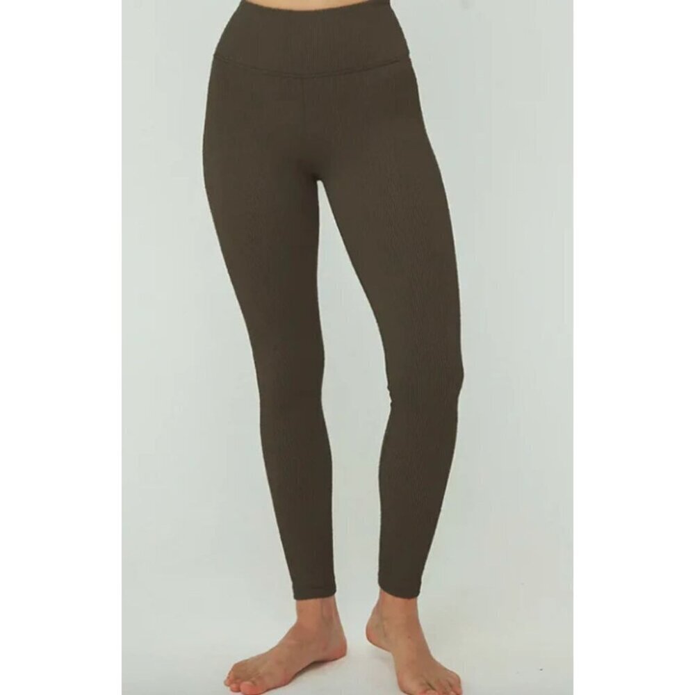ARCAA Mya Olive Ribbed Leggings-sz Medium